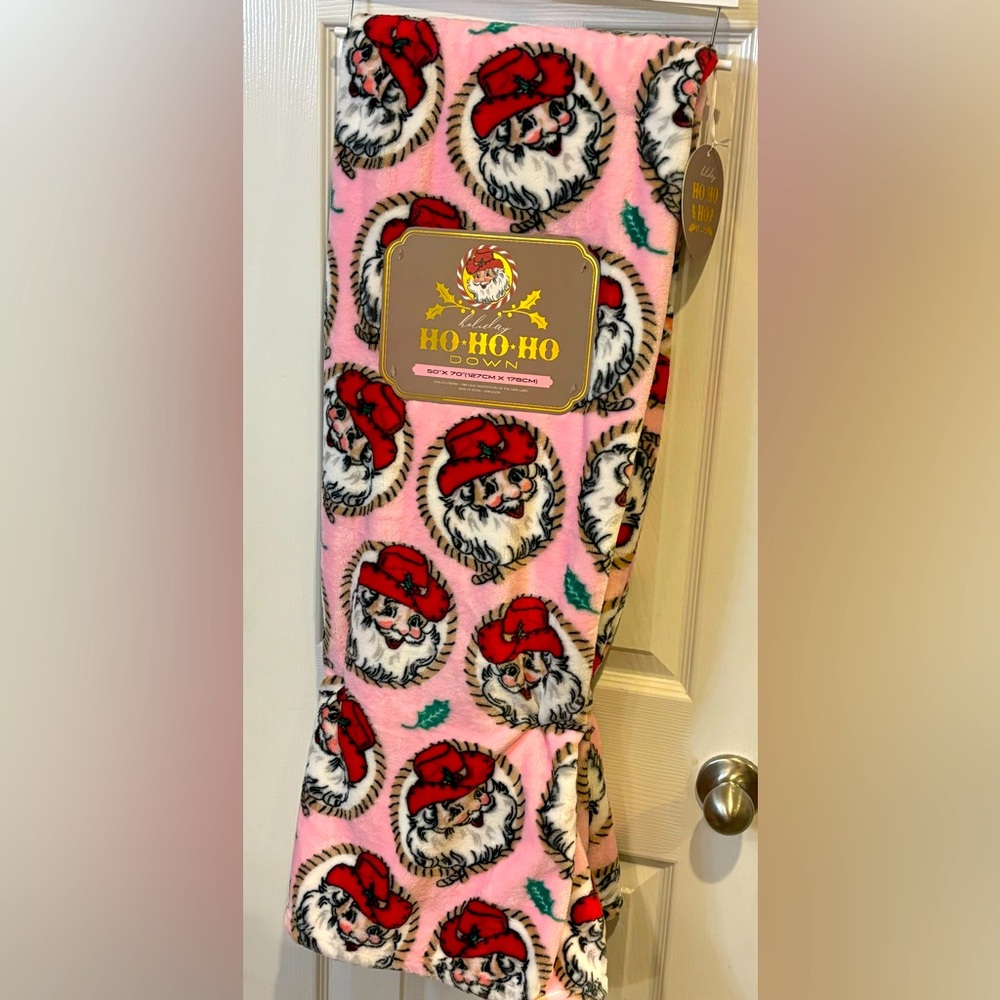 NWT - Ho, Ho, Ho plush blanket